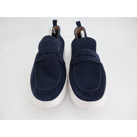 Vionic Dark Blue Suede Loafers with White Sole - Picture 3 of 12